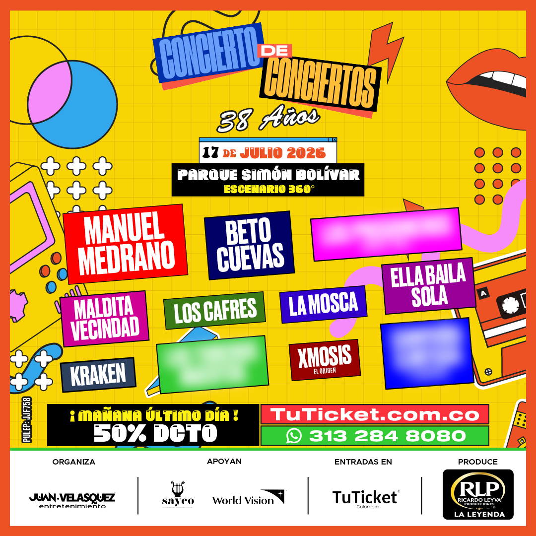 Concierto de conciertos Bogota | Compra tus entradas en tuticket.com.co